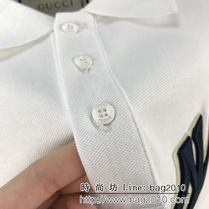 GUCCI古馳 19早春新款 官網同步 NY系列  絲光珠地棉Polo衫 男女同款 ydi1731